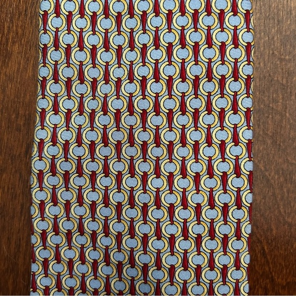 Brooks Brothers 346 Men's 100% Silk Tie - Blue and Red - Picture 6 of 9